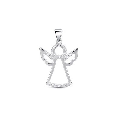 Nubis Stříbrný přívěšek andělíček se zirkony NB 4378 – Zboží Mobilmania