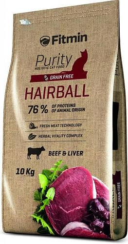 Fitmin pro kočky Purity Hairball 10 kg