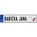Bezvadary.cz | Dárková značka pro babičku s vlastním textem 20x4,2 cm / PVC plast 3mm / bez přísavek zd23 – Hledejceny.cz