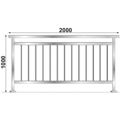 UMAKOV Zábradlí vertikálni VR AISI304, 40x40x2 AJP-ZVVR100-2000 – HobbyKompas.cz