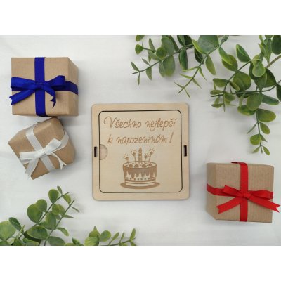 Dárková krabička na peníze malá D-decor - Všechno nejlepší k narozeninám! – Zboží Mobilmania