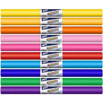 MFP paper Krepový papír role 50x200cm mix barev 10ks duhový 5811341 – Zboží Mobilmania