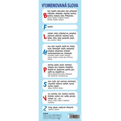 Vyjmenovaná slova, záložka LUMA LUMA – Hledejceny.cz
