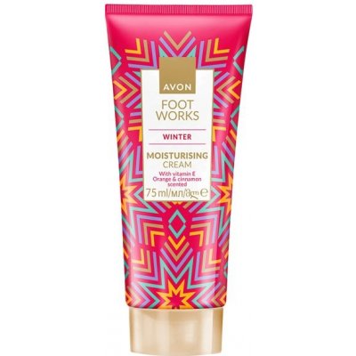 Avon Foot Works hydratační krém na nohy s vůní skořice a pomeranče 75 ml – Zboží Mobilmania