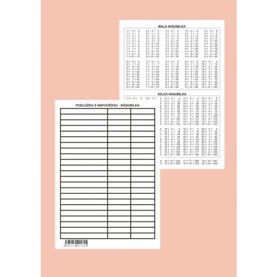Tempo Podložka s nápovědou násobilka A5 lamino – Zboží Mobilmania