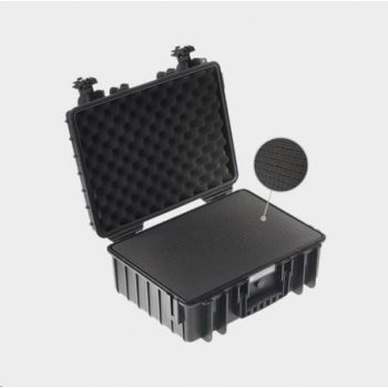 B&W Outdoor Case Type 5000 black, foam 5000/B/SI