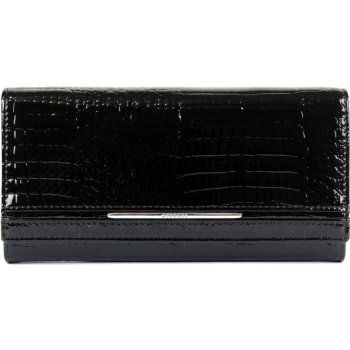 Cossroll Dámská kroko kožená peněženka v krabičce Cossroll A16-5242 černá