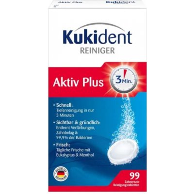 Kukident čistící tablety pro hloubkové čištění Aktive Plus 99 ks – Hledejceny.cz