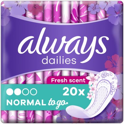 Always Dailies Normal To Go Fresh slipové vložky 20 ks