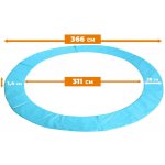 Aga kryt pružin na trampolínu Exclusive s vnitřní síti 366 cm světle modrá – Hledejceny.cz