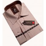 Brighton pánská košile s dlouhým rukávem vypasovaný střih 110031 hnědá – Zbozi.Blesk.cz