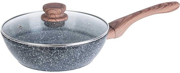 KINGHoff Granitový wok Granite Wood 24 cm
