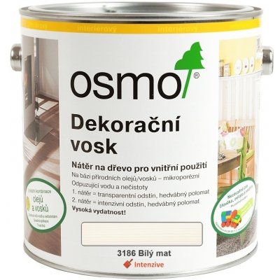 Osmo 3186 Dekorační vosk intenzivní 2,5 l Bílý mat