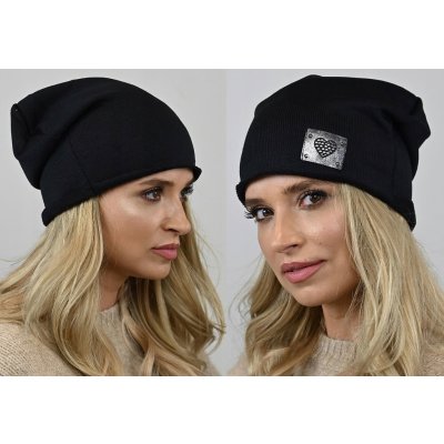 Fashionweek bavlněná dámská čepice Beanie šmoulinka ZIZIW-WZ15 Černá – Zboží Mobilmania