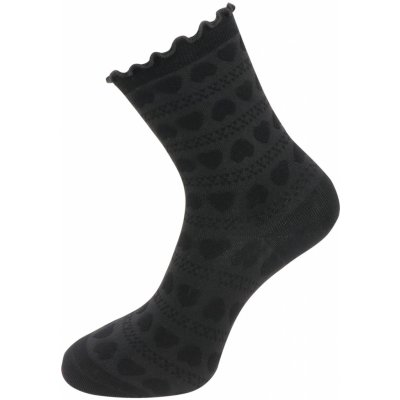Biju dámské ponožky se strukturou srdce NZ695 varianta C 9001718-4 černé – Zboží Mobilmania