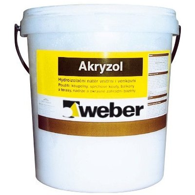 WEBER Akryzol - hydroizolační hmota 15kg – Zboží Mobilmania