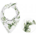 Biante bavlněný šátek Sandra SA-422 Zelené listy na bílém – Hledejceny.cz