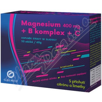 Galmed Magnesium 400 mg+B-komplex+Vit.C 30 sáčků