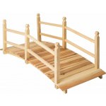 tectake 404379 zahradní můstek dřevěný 137cm - hnědá – Zboží Dáma