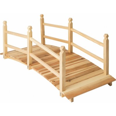 tectake 404379 zahradní můstek dřevěný 137cm - hnědá – Zboží Dáma