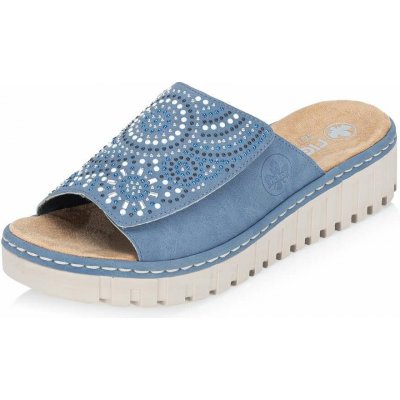 Rieker dámské nazouváky V1395-14 modrá – Zboží Dáma