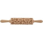 Váleček dřevo Dekor d. 20/38 cm Kvítky – Hledejceny.cz