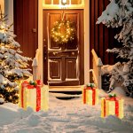 Outsunny LED vánoční dekorace | zlatá – Hledejceny.cz
