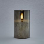 DecoLED LED svíčka ve skle 7,5 x 15 cm šedá – Hledejceny.cz