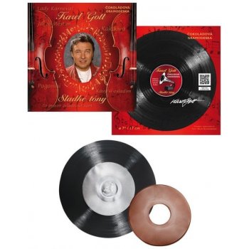 Fikar Čokoládová gramofonová deska Karel Gott červený obal 80 g