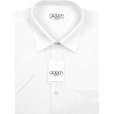 AMJ košile s krátkým rukávem JK018 bílá – Zboží Mobilmania