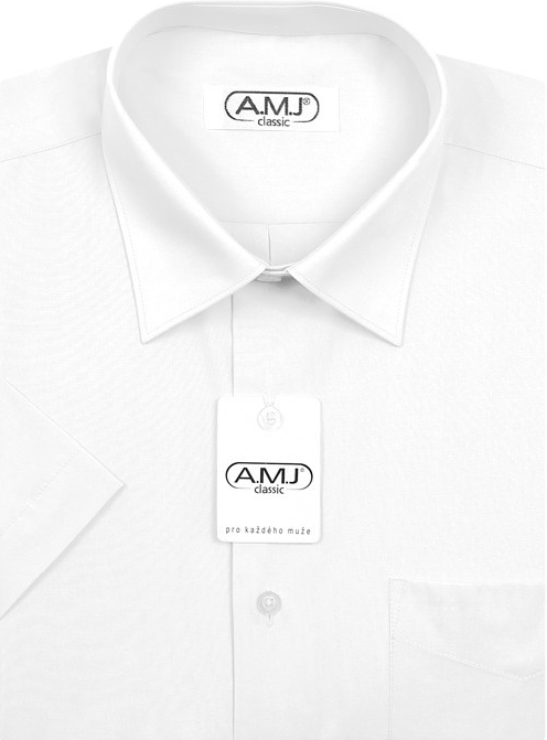 AMJ košile s krátkým rukávem JK018 bílá od 599 Kč - Heureka.cz