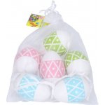 Vajíčko dekorační plastové barevné 4x6 cm, 6 ks – Zboží Dáma