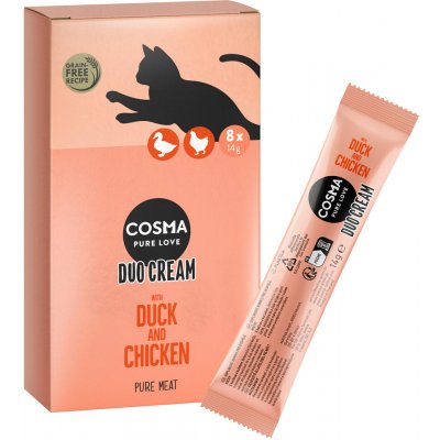 Cosma DUO Cream kachna a kuřecí 8 x 14 g – Hledejceny.cz