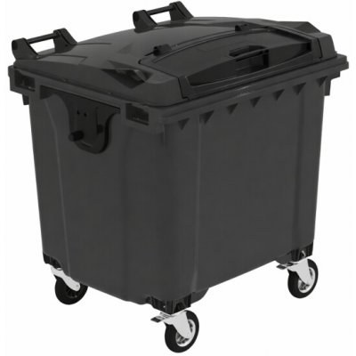 Naodpad kontejner ploché víko 1100 l černý – Hledejceny.cz