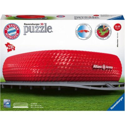 Ravensburger 3D puzzle Allianz Arena Mnichov 216 ks – Zboží Mobilmania