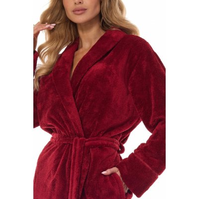 L&L dlouhý dámský župan 2413 Camelia kaštanové – Zboží Dáma