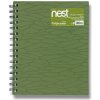 Poznámkový blok Foldermate Nest A5 spirálový blok Olivově zelená 120 listů
