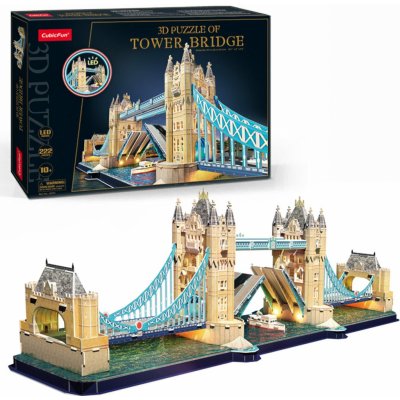 CUBICFUN 3D puzzle svítící Tower Bridge 222 ks – Zbozi.Blesk.cz