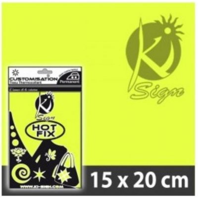 Nažehlovací fólie HOT FIX 15x20 cm fluo žlutá – Sleviste.cz