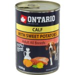 Ontario Mini Calf Sweetpotato Dandelion and linseed oil 400 g – Sleviste.cz