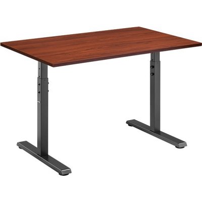 AlzaErgo Fixed Table FT1 černý + Stolová deska TTE-01 140x80cm lamino kaštan – Zboží Mobilmania