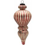 Vánoční veliká červená champagne skleněná ozdoba Ornament – Ø 13*30 cm - Chic Antique – Hledejceny.cz