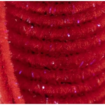 Semperfli Šenylka Sparkle Worm Chenille Fl. Red 3mm – Hledejceny.cz