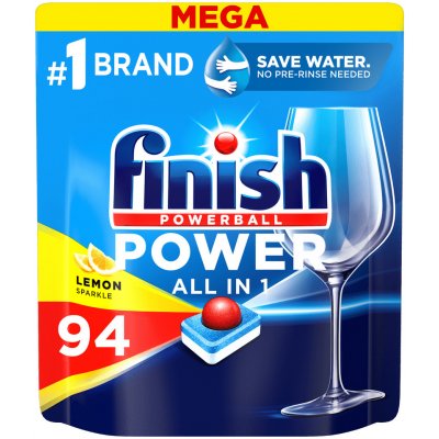 Finish Power All in 1 tablety do myčky nádobí Lemon Sparkle 94 ks 1504 g – Zboží Mobilmania