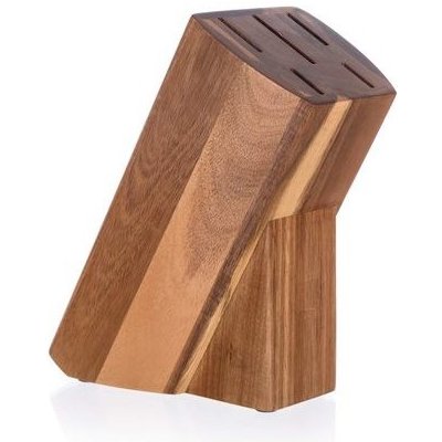 BANQUET Stojan dřevěný pro 5 nožů BRILLANTE Acacia 23 x 11 x 10 cm – Sleviste.cz