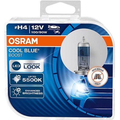 Osram Cool Blue Boost H4 P43t 12V 100/90W Duobox 62193CBB-HCB