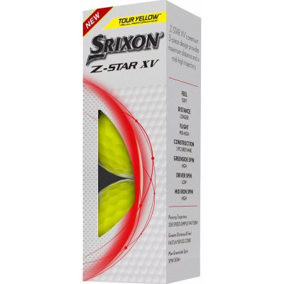 Srixon Z-Star XV 8 žluté 3 ks – Zboží Mobilmania