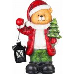 MagicHome Vianoce Dekorace MagicHome Vánoce, medvěd s lucernou, 24x17,5x38 cm – Hledejceny.cz