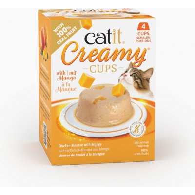 Catit Creamy Cups kuře s mangem 4 x 25 g – Hledejceny.cz