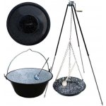 Kessel kotlík na guláš smalt 16 l pánev smalt 42 cm teleskopická trojnožka pojistný kladka VAR 93-170 cm poklice smalt 44 cm naběračka 350 ml vařečka 50 cm MIX SET – Sleviste.cz
